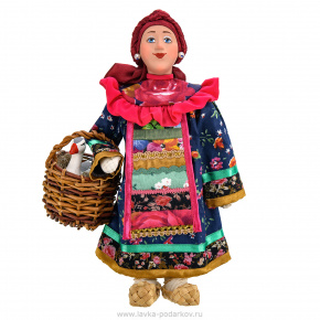 Коллекционная кукла ручной работы "Фрося с гусем", фотография 0. Интернет-магазин ЛАВКА ПОДАРКОВ