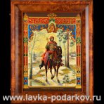Икона в киоте "Блаженный князь Игорь Черниговский"