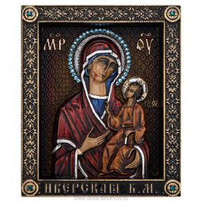 Икона деревянная "Божья Матерь Иверская" 15х12 см, фотография 0. Интернет-магазин ЛАВКА ПОДАРКОВ