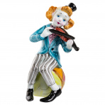 Статуэтка "Клоун-скрипач". Гжель