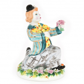 Скульптура "Клоун-жених" Гжель, фотография 0. Интернет-магазин ЛАВКА ПОДАРКОВ