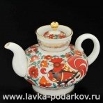 Чайник заварочный фарфоровый "Русский узор"