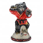 Скульптура "Медведь-каратист" (в ассортименте) Гжель