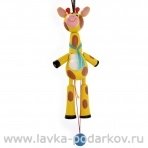 Климовская деревянная игрушка. "Жираф" (дергунчик)