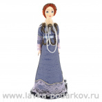 Фарфоровая кукла ручной работы "Женский вечерний костюм"