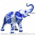 Скульптура "Слон" Гжель
