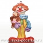 Скульптура "Клоун с мартышкой" Гжель
