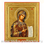 Икона на сусальном золоте "Божья Матерь Боголюбская" 27 х 31 см
