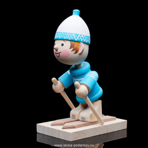 Деревянная статуэтка "Лыжник", фотография 0. Интернет-магазин ЛАВКА ПОДАРКОВ