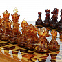 Шахматы с инкрустацией из янтаря и янтарными фигурами, фотография 4. Интернет-магазин ЛАВКА ПОДАРКОВ