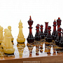 Шахматы с инкрустацией и фигурами из янтаря "Каре" 32х32 см, фотография 5. Интернет-магазин ЛАВКА ПОДАРКОВ