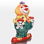 Скульптура "Клоун со щенками" Гжель, фотография 2. Интернет-магазин ЛАВКА ПОДАРКОВ