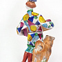 Скульптура "Гармонист" Гжель, фотография 3. Интернет-магазин ЛАВКА ПОДАРКОВ