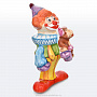 Скульптура "Клоун с мартышкой" Гжель, фотография 2. Интернет-магазин ЛАВКА ПОДАРКОВ