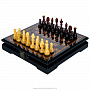 Шахматы-шашки с фигурами из янтаря "Амбассадор" 32х32 см, фотография 1. Интернет-магазин ЛАВКА ПОДАРКОВ