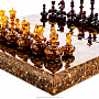 Шахматы с инкрустацией из янтаря и янтарными фигурами "Русские", фотография 3. Интернет-магазин ЛАВКА ПОДАРКОВ