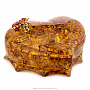 Шкатулка из янтаря "Сердце. Зонтик", фотография 4. Интернет-магазин ЛАВКА ПОДАРКОВ
