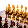 Шахматный ларец с инкрустацией и фигурами из янтаря, фотография 2. Интернет-магазин ЛАВКА ПОДАРКОВ