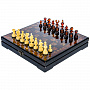 Шахматный ларец с инкрустацией и фигурами из янтаря "Сенатор", фотография 1. Интернет-магазин ЛАВКА ПОДАРКОВ