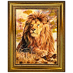 Картина янтарная "Лев" 60х80 см