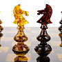 Шахматы с инкрустацией из янтаря и янтарными фигурами "Африка", фотография 10. Интернет-магазин ЛАВКА ПОДАРКОВ