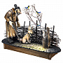 Резьба по дереву. Скульптура "Охотник с зайцем и собакой", фотография 2. Интернет-магазин ЛАВКА ПОДАРКОВ