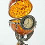 Шкатулка-часы с янтарём "Яйцо", фотография 6. Интернет-магазин ЛАВКА ПОДАРКОВ