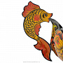 Ковш "Рыбки" с ложкой. Хохлома, фотография 4. Интернет-магазин ЛАВКА ПОДАРКОВ