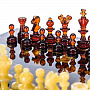 Шахматный ларец с инкрустацией и фигурами из янтаря "Сенатор", фотография 2. Интернет-магазин ЛАВКА ПОДАРКОВ