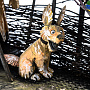 Резьба по дереву. Скульптура "Охотник с зайцем и собакой", фотография 3. Интернет-магазин ЛАВКА ПОДАРКОВ