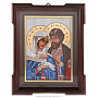 Икона в киоте "Святые Петр и Феврония" 27х22 см, фотография 1. Интернет-магазин ЛАВКА ПОДАРКОВ
