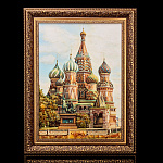 Янтарная картина "Храм Василия Блаженного"