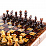 Шахматы с инкрустацией из янтаря и янтарными фигурами "Дебют", фотография 2. Интернет-магазин ЛАВКА ПОДАРКОВ