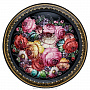 Поднос с авторской росписью "Цветы" 34х34 см, фотография 1. Интернет-магазин ЛАВКА ПОДАРКОВ