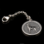 Сувенир из серебра "Монета с собакой"