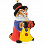 Елочная игрушка "Тигр с гармошкой". Майолика, фотография 2. Интернет-магазин ЛАВКА ПОДАРКОВ