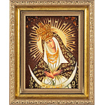 Икона янтарная "Остробрамская икона Божией Матери"