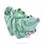 Чайник коллекционный "Крокодил". Гжель в цвете, фотография 3. Интернет-магазин ЛАВКА ПОДАРКОВ