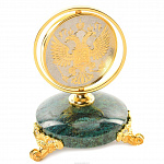 Златоуст Медаль на камне "Москва" змеевик