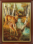 Янтарная картина "В лесу" 47х40 см