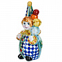 Статуэтка "Клоун с шарами". Гжель в цвете, фотография 3. Интернет-магазин ЛАВКА ПОДАРКОВ