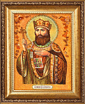Картина янтарная "Икона Святой Константин" 15x20 см
