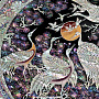 Тарелка декоративная с перламутром "Аисты в лунном сиянии", фотография 2. Интернет-магазин ЛАВКА ПОДАРКОВ