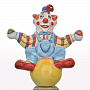 Скульптура "Клоун на шаре" Гжель, фотография 1. Интернет-магазин ЛАВКА ПОДАРКОВ