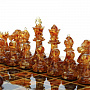 Шахматы с инкрустацией из янтаря и янтарными фигурами, фотография 2. Интернет-магазин ЛАВКА ПОДАРКОВ