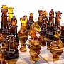 Шахматы с инкрустацией и фигурами из янтаря 32х32 см, фотография 6. Интернет-магазин ЛАВКА ПОДАРКОВ