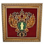 Панно янтарь "Герб Прокуратуры"