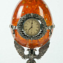Шкатулка-часы с янтарём "Яйцо", фотография 2. Интернет-магазин ЛАВКА ПОДАРКОВ