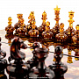 Шахматы с инкрустацией из янтаря и янтарными фигурами "Русские", фотография 2. Интернет-магазин ЛАВКА ПОДАРКОВ