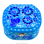 Шкатулка с росписью "Голубые цветы". Хохлома, фотография 1. Интернет-магазин ЛАВКА ПОДАРКОВ